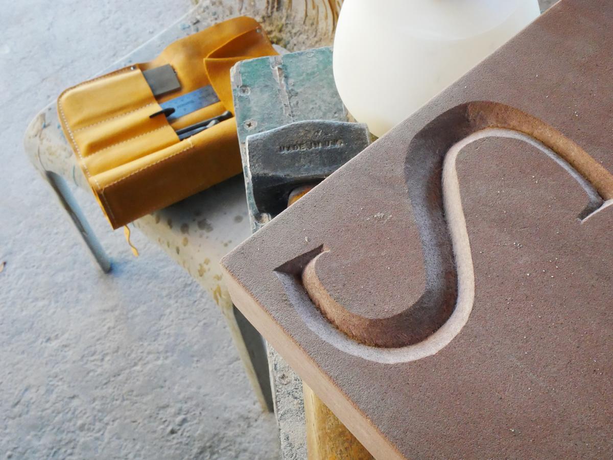 Red sandstone, Scottish Sculpture Workshop