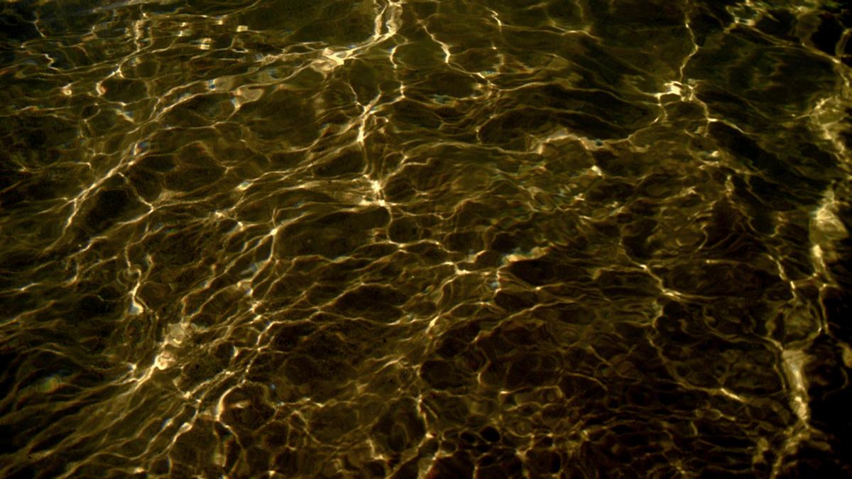 Light playing on water