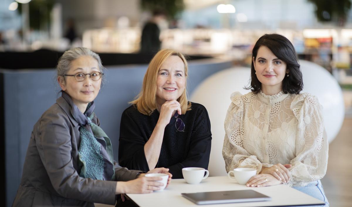 Photo of Mieko Kanno, Heidi Westerlund and Guadalupe López-Íñiguez