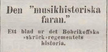 Ilmoitus lehdestä Aftonbladet 6.12.1900.